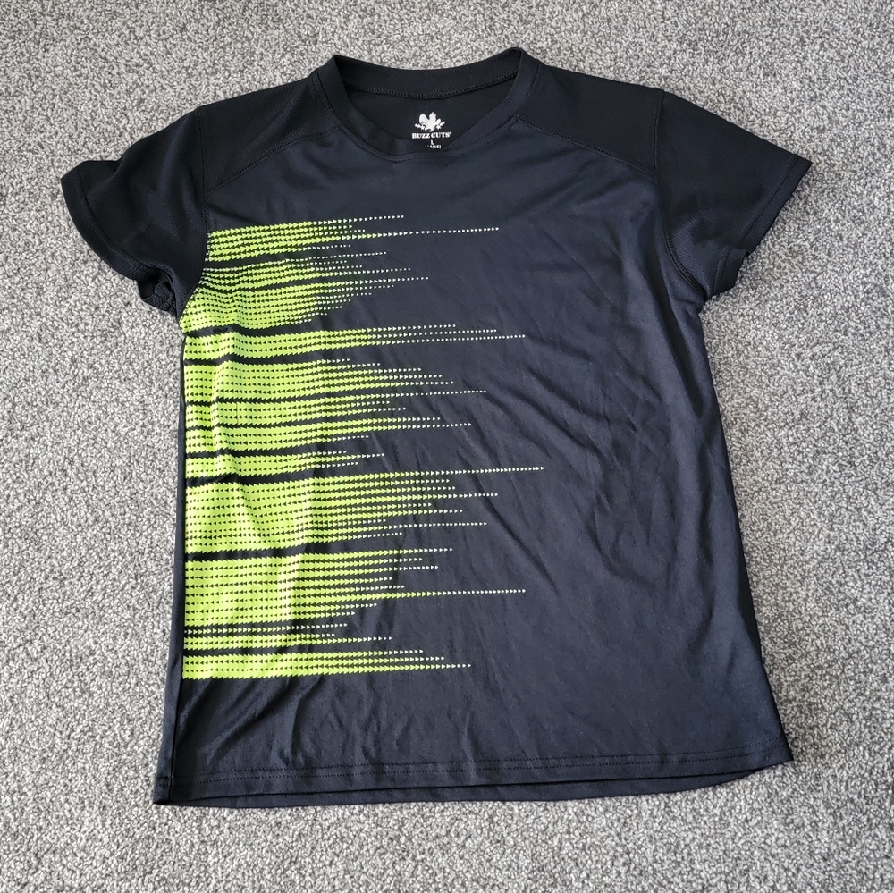 Black and Neon Green Graphic T-Shirt
